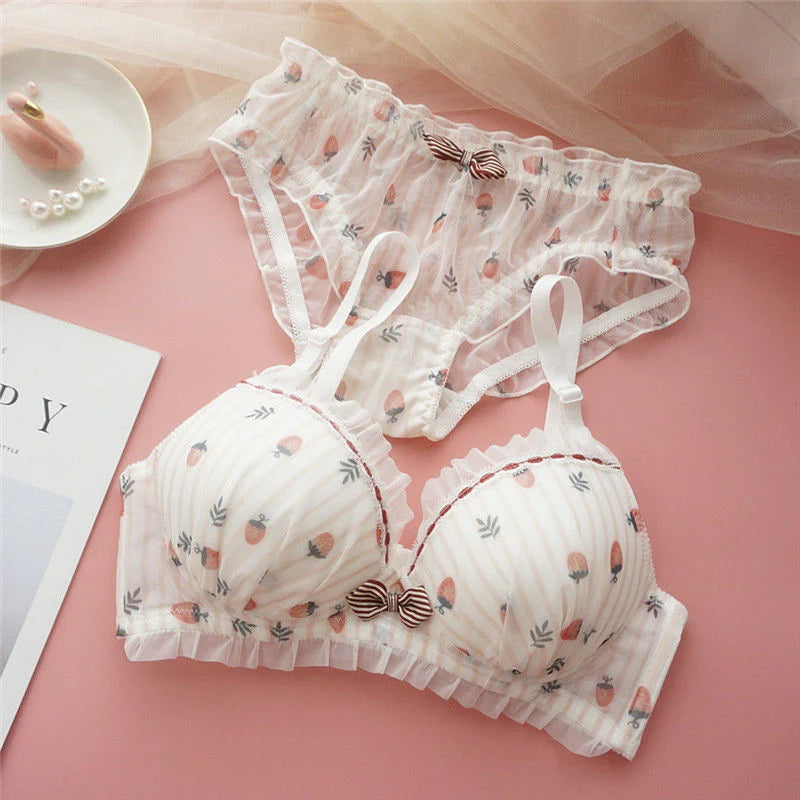 Fancy Cotton Bra And Panty Set