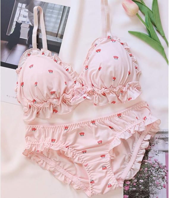 Bra and Panty Lingerie Set Anime Cosplay Schoolgirl Lolita Sailor Style Suit Underwear