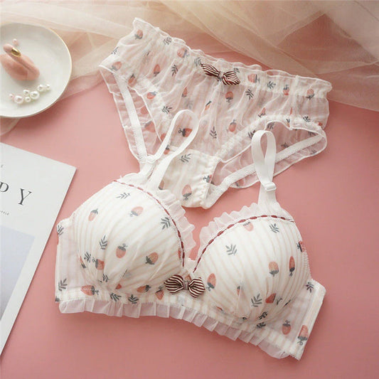 Fancy Cotton Bra And Panty  Set