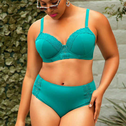 Woman Demi Bikini Top Highwaist Swimwear Bottom two piece plus size bikini swimwear