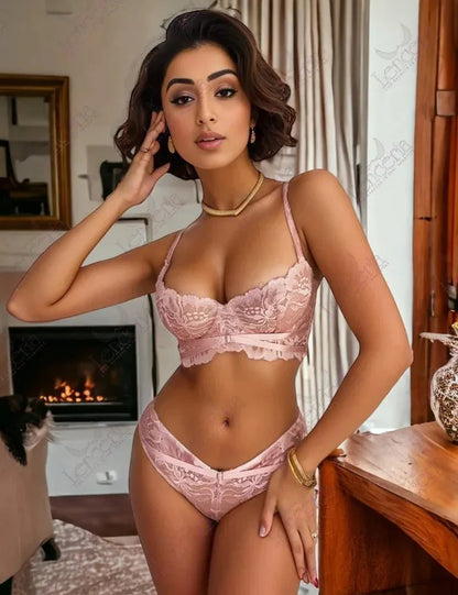 baby Pink underwire lingerie set - extremely elegant