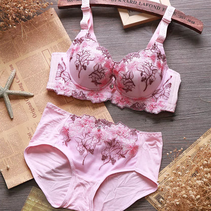 Bras Set Push Up Bra Underwire Brassiere Lined Lingerie